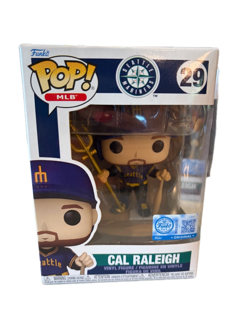 pop Seattle Mariners Cal Raleigh Funko Pop! - navy, gold, white